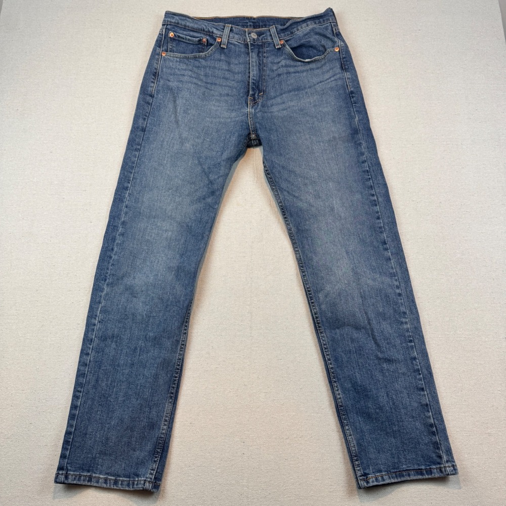 Levi's 32x30 505 Regular Fit Jeans Mens Blue Medium Wash Straight Leg Denim